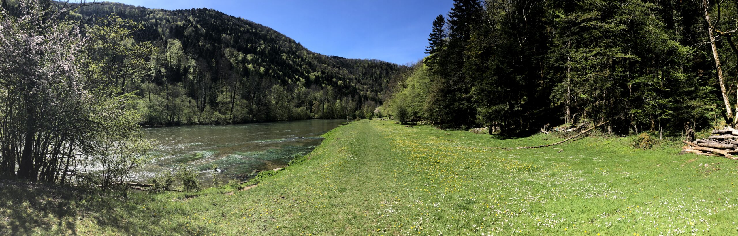 Doubs JU, Wanderweg der Route 2 und 95